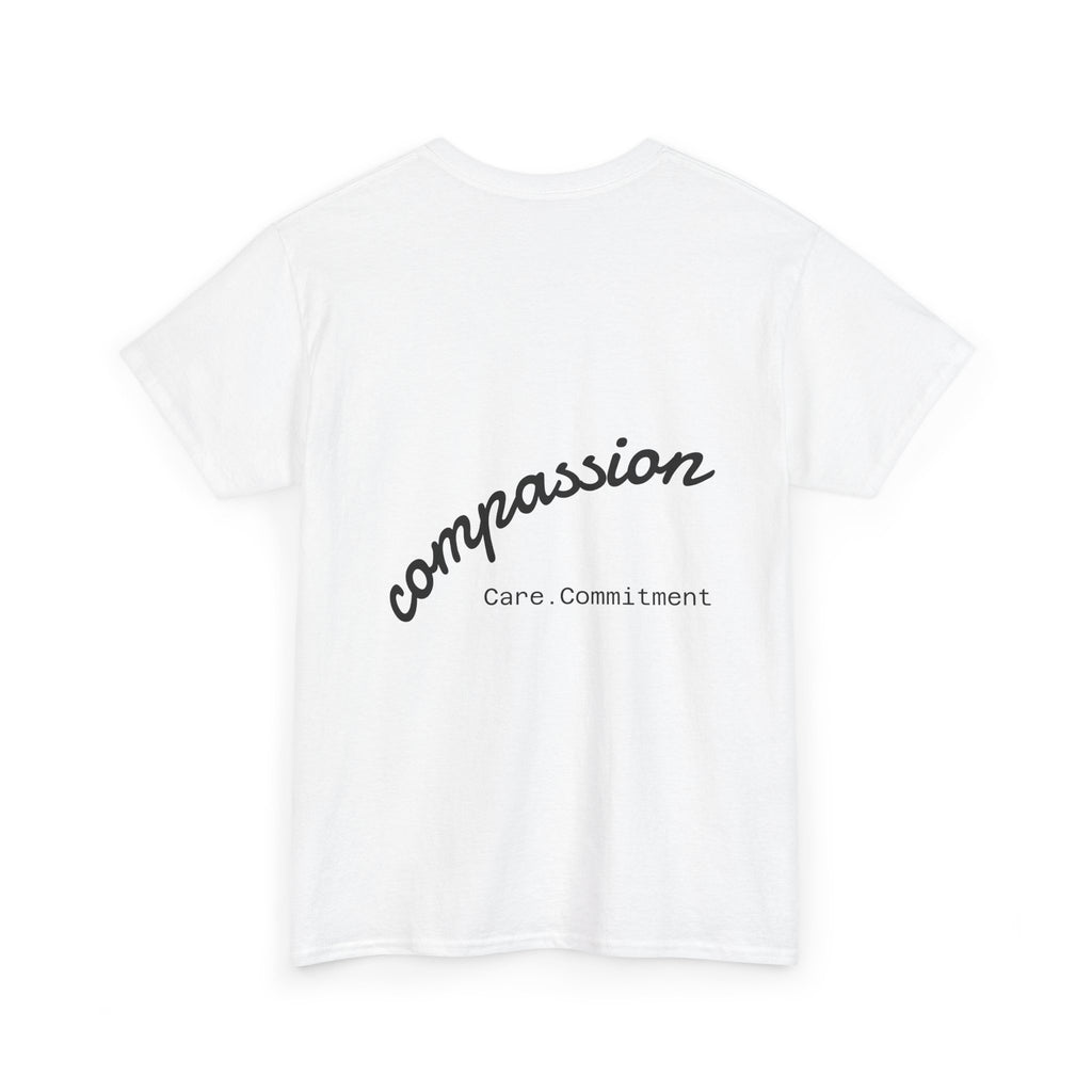 Minimalist 'Good Vibes Only' Tee — Small Chest Print White T-Shirt