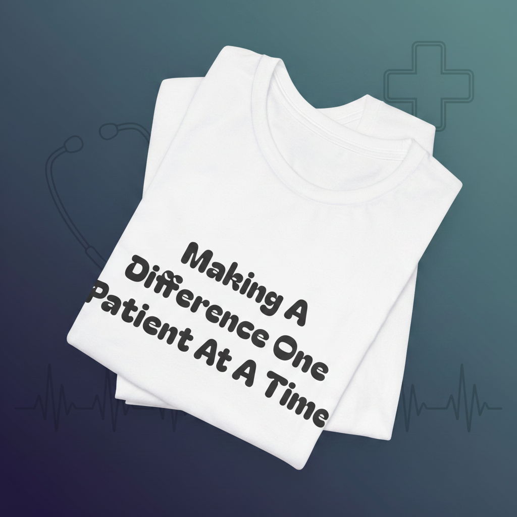 Folded CNA T-Shirt on Healthcare Background